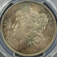 Load image into Gallery viewer, 1882-O $1 Morgan Dollar PCGS MS65 -- Astonishing Lustrous Sea Green Toned Gem