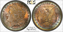 Load image into Gallery viewer, 1881-O $1 Morgan Dollar PCGS MS65 -- Stunning Orange, Yellow and Green Toned Gem