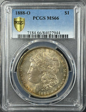 Load image into Gallery viewer, 1888-O $1 Morgan Dollar PCGS MS66 -- Attractive Sea Green And Golden Toned Gem