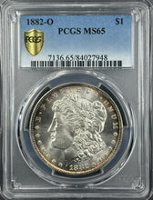 Load image into Gallery viewer, 1882-O $1 Morgan Dollar PCGS MS65 Incredible White Gem w/Light Peripheral Toning