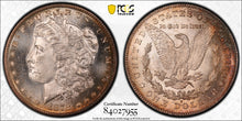 Load image into Gallery viewer, 1878-S $1 Morgan Dollar PCGS MS65 -- Spectacular Lustrous Peripheral Toning Gem