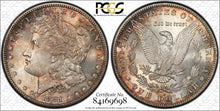 Load image into Gallery viewer, 1881-S $1 Morgan Dollar PCGS MS65 Lustrous Gem With Gold Peripherals Red Toning