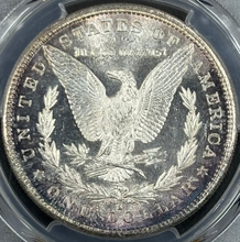 Load image into Gallery viewer, 1881-S $1 Morgan Dollar PCGS MS66 Bright Gem w/ Purple & Blue Peripheral Toning