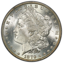 Load image into Gallery viewer, 1879-P $1 Morgan Dollar PCGS MS65+ White Gem Great Strike Nice Cheek