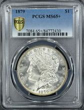 Load image into Gallery viewer, 1879-P $1 Morgan Dollar PCGS MS65+ White Gem Great Strike Nice Cheek