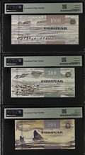 Load image into Gallery viewer, Faeroe Islands 2011 1000, 500 & 200 Kronur Set P31-33 PMG Suburb Gem UNC 67 EPQ
