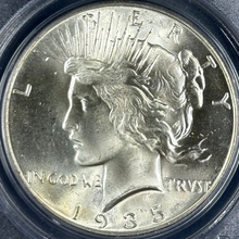 Load image into Gallery viewer, 1935-P $1 Morgan Dollar PCGS MS64 -- Spectacular Bright White & Lustrous OGH