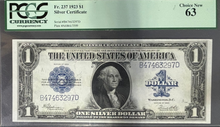 Load image into Gallery viewer, 1923 $1 Silver Certificate Fr#237 -- PCGS 63 Uncirculated