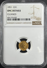 Load image into Gallery viewer, 1851 $1 Liberty Head Gold Dollar - NGC UNC Details