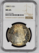 Load image into Gallery viewer, 1880-S $1 Morgan Dollar NGC MS65 -- Striking Golden Orange & Green Peripherals