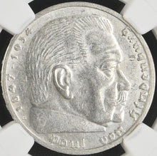Load image into Gallery viewer, Germany 1939-B 5 Reichsmark NGC MS 62 Third Reich WW2 German Silver