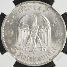 Load image into Gallery viewer, Germany 1934-A 5 Reichsmark Postsdam Church 21 Marz NGC MS 62 -- Blast White