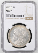 Load image into Gallery viewer, 1903-O $1 Morgan Dollar NGC MS67 - Bright White Gem w/ Light Peripheral Toning