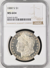 Load image into Gallery viewer, 1880-S $1 Morgan Dollar NGC MS64 Star 🌟 Spectacular Frosty White Flashy Gem!