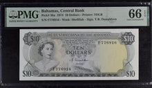 Load image into Gallery viewer, Bahamas 1974 $10 P38a PMG Gem Uncirculated 66 EPQ - Outstanding High Grade Note