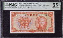 Load image into Gallery viewer, China 1936 1 Yuan P211a PMG About Uncirculated 55 EPQ Confucius Meeting Lao Tzu