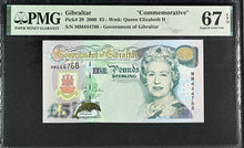 Load image into Gallery viewer, Gibraltar 2000 £5 P29 Commemorative -- PMG Superb Gem UNC 67