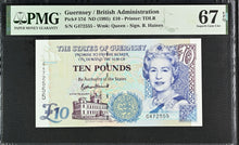 Load image into Gallery viewer, Guernsey 1995 £10 P34b British Administration -- PMG Superb Gem UNC 67 EPQ