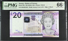 Load image into Gallery viewer, Jersey 2010 £20 P35a States of Jersey PMG Gem UNC 66 EPQ