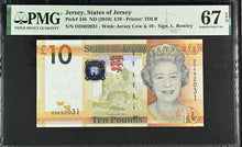 Load image into Gallery viewer, Jersey 2010 £10 P34b States of Jersey PMG Superb Gem UNC 67 EPQ - Great Top Pop!