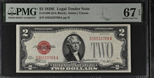 Load image into Gallery viewer, 1928E $2 Legal Tender Fr#1506 - PMG 67 EPQ Superb Gem Unc