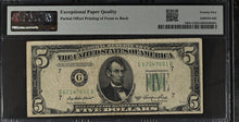 Load image into Gallery viewer, 1950A $5 FRN Cleveland Fr 1962-D Offset Printing Error - PMG 25 VF