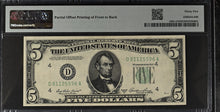 Load image into Gallery viewer, 1950A $5 FRN Cleveland Fr 1962-D Offset Printing Error - PMG 35 Choice VF