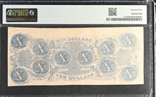 Load image into Gallery viewer, 1862 $10 Confederate States of American T-52 - PMG 25 VF
