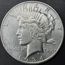 Load image into Gallery viewer, 1934-S $1 Peace Dollar Raw - AU - See Pictures