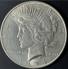 Load image into Gallery viewer, 1934-P $1 Peace Dollar Raw - UNC - See Pictures