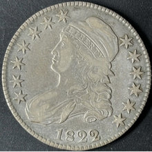 Load image into Gallery viewer, 1822 50¢ Capped Bust Half Dollar Raw - XF - See Pictures