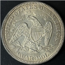 Load image into Gallery viewer, 1873 25¢ Seated Liberty Quarter Open 3 w/ Arrows Raw - UNC - See Pictures