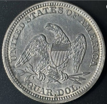 Load image into Gallery viewer, 1861 25¢ Seated Liberty Quarter Raw - Uncirculated - See Pictures