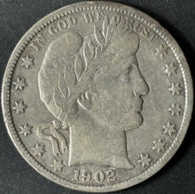 Load image into Gallery viewer, 1902-S 50¢ Barber Half Dollar Raw - VF - See Pictures