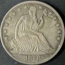 Load image into Gallery viewer, 1871 50¢ Seated Liberty Half Dollar Raw - UNC - See Pictures