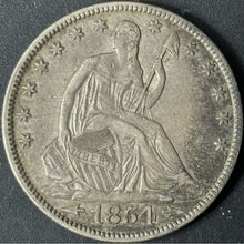 Load image into Gallery viewer, 1854 50¢ Seated Liberty Half Dollar Raw - XF - See Pictures