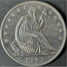Load image into Gallery viewer, 1848-O 50¢ Seated Liberty Half Dollar Raw - AU/UNC - See Pictures