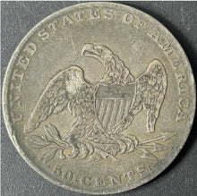 Load image into Gallery viewer, 1837 50¢ Capped Bust Half Dollar Raw - VF - See Pictures