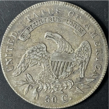 Load image into Gallery viewer, 1836 50¢ Capped Bust Half Dollar Raw - XF - See Pictures