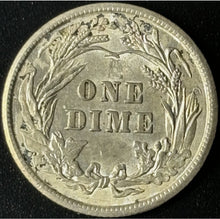 Load image into Gallery viewer, 1907-P 10¢ Barber Dime Raw - AU - See Pictures