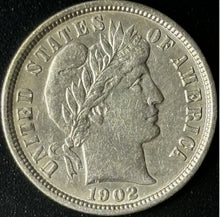 Load image into Gallery viewer, 1902-O 10¢ Barber Dime Raw - AU - See Pictures