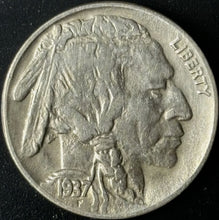 Load image into Gallery viewer, 1937-D 5¢ Buffalo Nickel 3 Leg Raw - Uncirculated - See Pictures