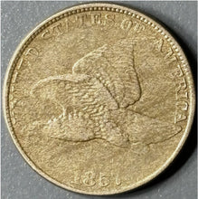 Load image into Gallery viewer, 1857 1¢ Flying Eagle Cent Raw - VF - See Pictures
