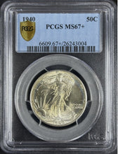 Load image into Gallery viewer, 1940-P 50C Walking Liberty PCGS MS67+ - Phenomenal High Grade Gem