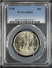 Load image into Gallery viewer, 1938-P 50C Walking Liberty PCGS MS65 - Lustrous White Gem