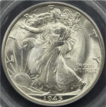 Load image into Gallery viewer, 1945-S 50C Walking Liberty PCGS MS66 CAC - Outstanding Blast White Gem