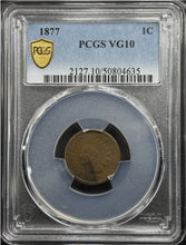 Load image into Gallery viewer, 1877 1C Indian Head PCGS VG10 - Incredible Key Date - Tough Coin!