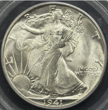 Load image into Gallery viewer, 1941-S 50C Walking Liberty PCGS MS65 CAC - Amazing Blast White Gem