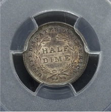Load image into Gallery viewer, 1837 H10C Seated Liberty Half Dime No Stars Large Date - PCGS MS62 CAC - WOW!
