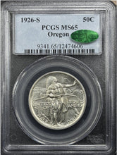 Load image into Gallery viewer, 1926-S 50C Oregon Commemorative PCGS MS65 CAC - Flashy Blast White Gem